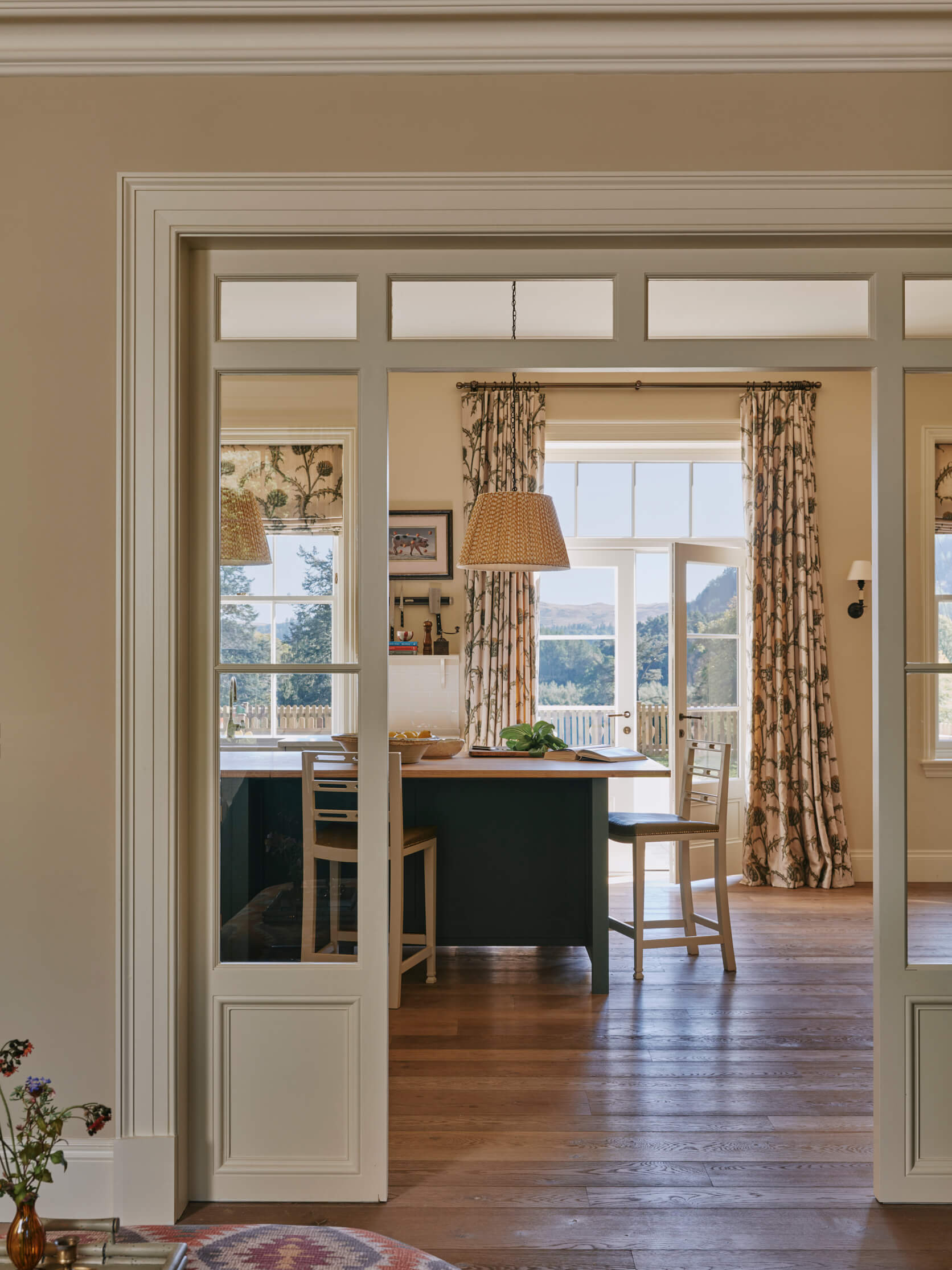 Sims Hilditch Scottish Estate Kitchen Through Doors