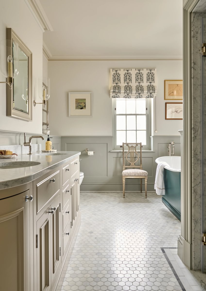 Sims Hilditch Interior Design Oxfordshire Country Home Bathroom Basins