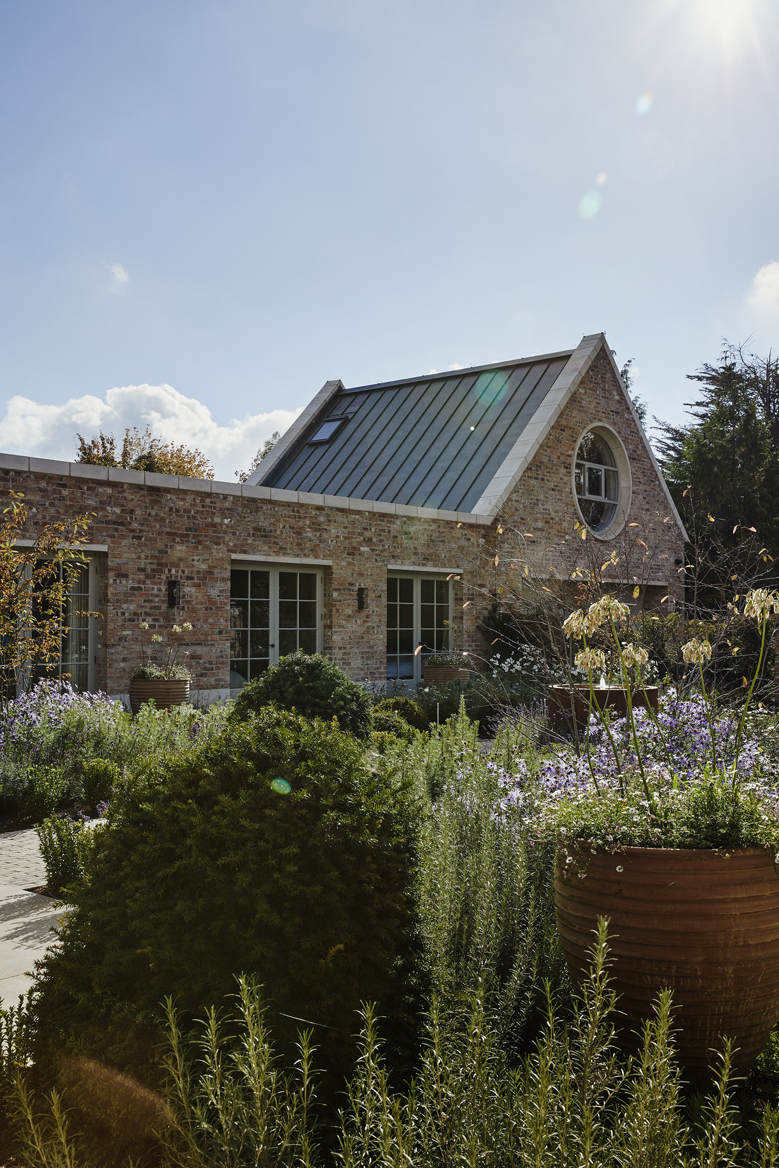 Sims Hilditch Interior Design Hertfordshire Country House Exterior Flowers