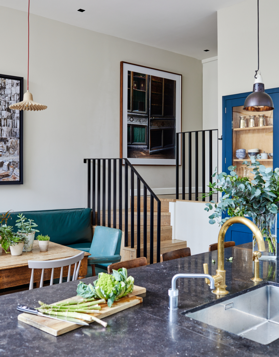 Sims Hilditch Interior Design Notting Hill Townhouse Kitchen Pendant Lights