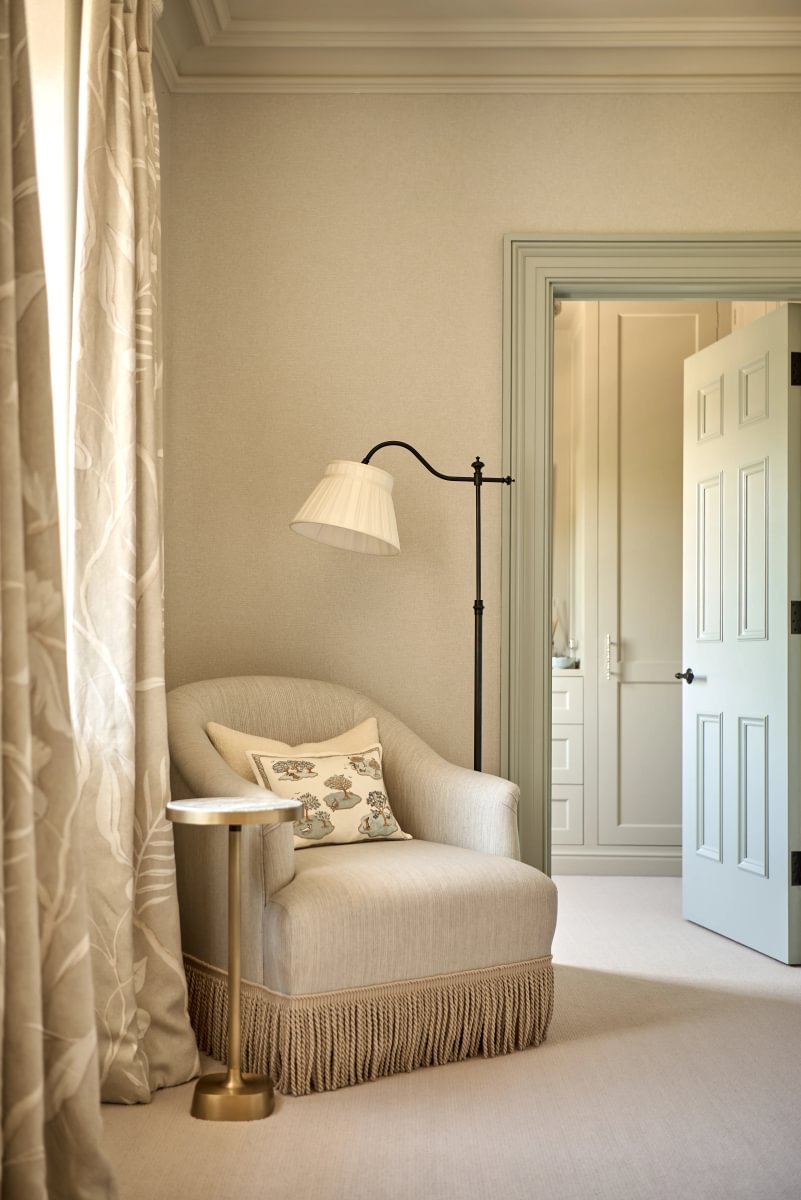 Sims Hilditch Interior Design Oxfordshire Country Home Bedroom Armchair