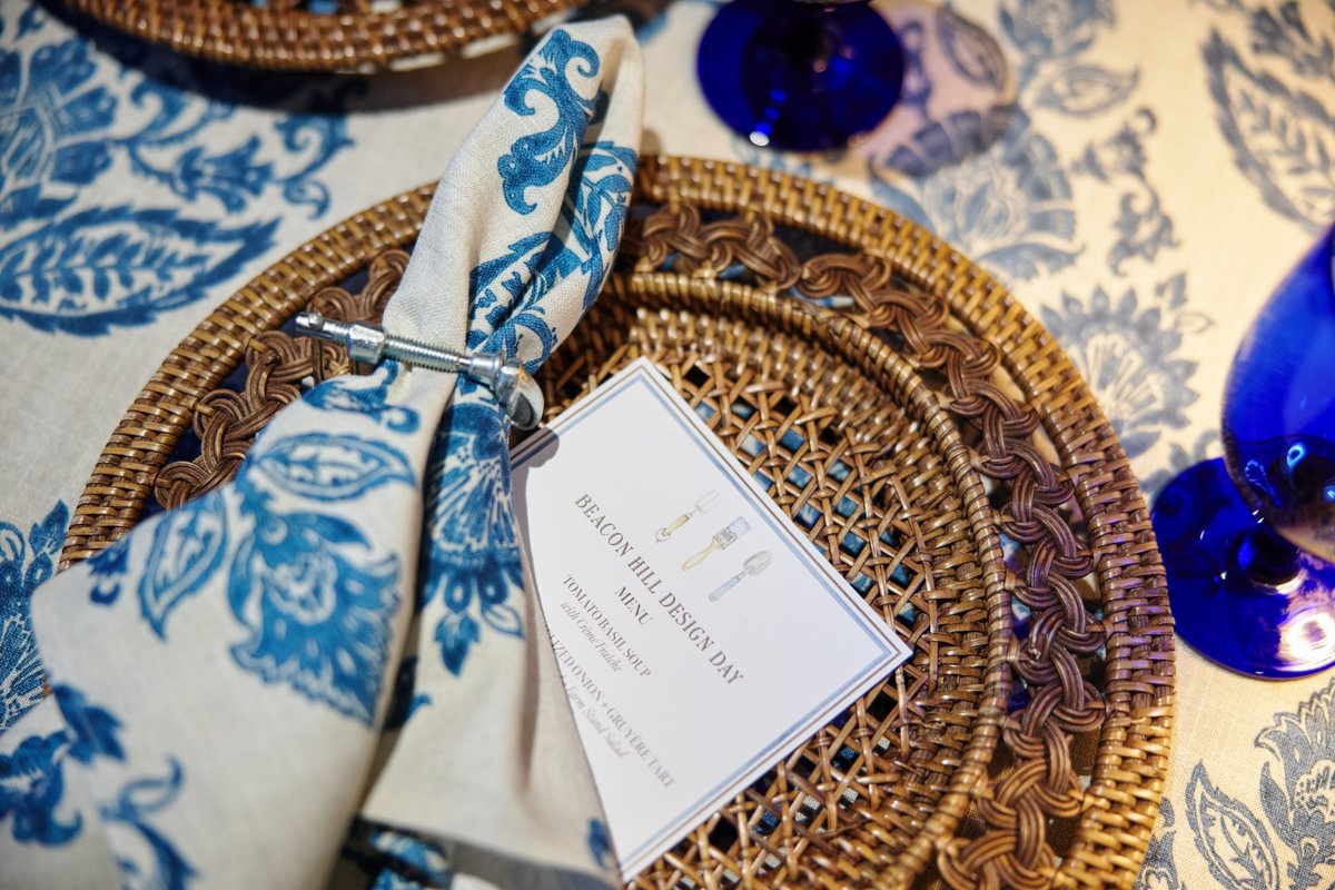 Sims Hilditch Interior Design Boston Event Book Napkin