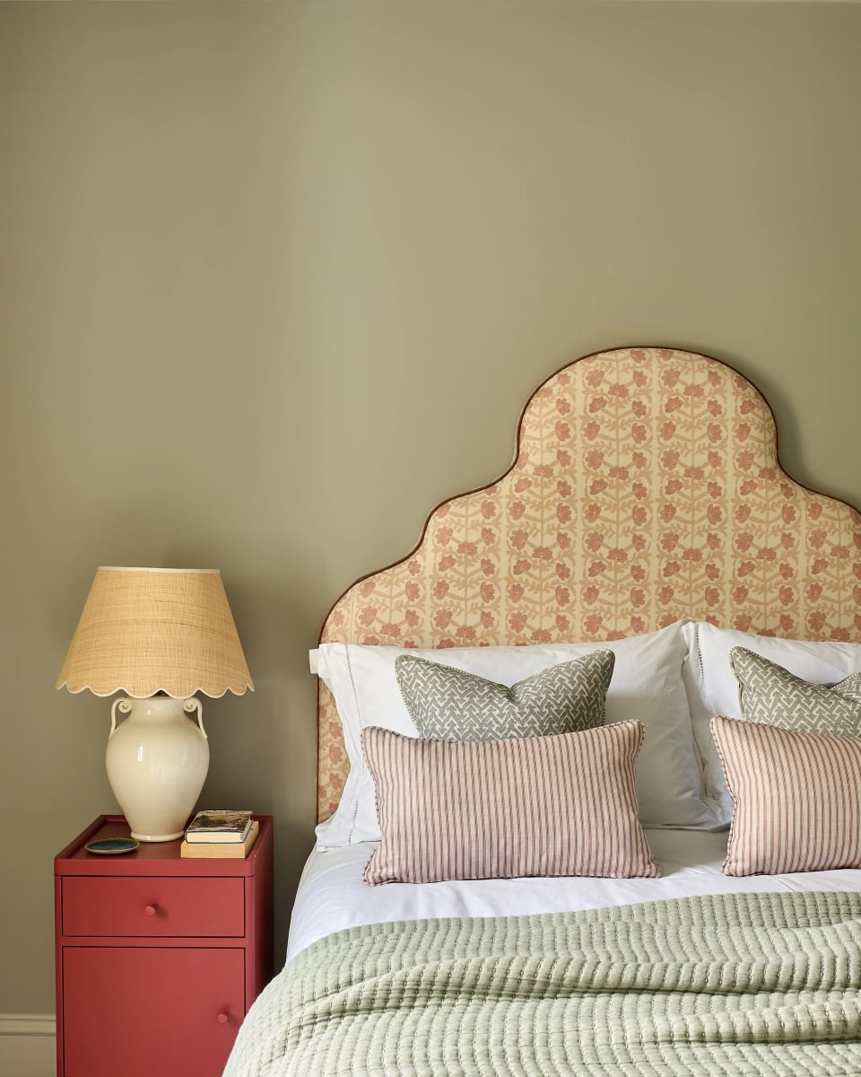 Sims Hilditch Interior Design Oxfordshire Country Home Bedroom Large Headboard