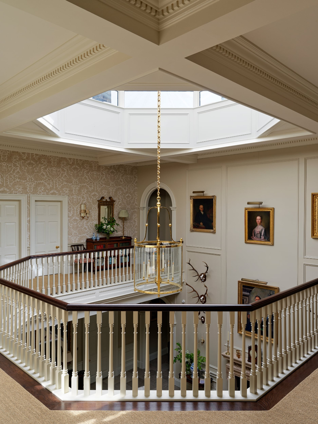 Sims Hilditch Interior Design English Country Estate Octagonal Atrium Landing