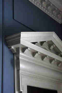 Neoclassical door pediment - Listed building interior design and restoration by Sims Hilditch