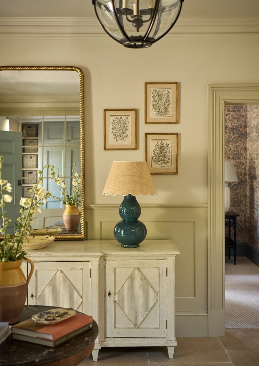 Sims Hilditch Interior Design Oxfordshire Country Home Hallway Lamp