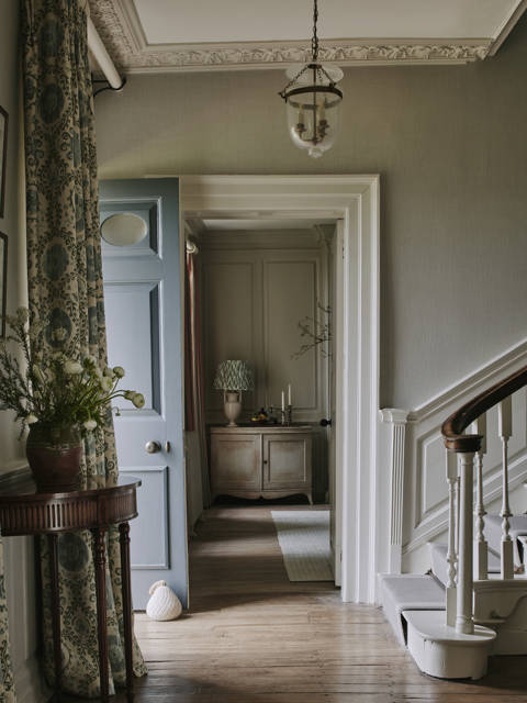 Grade II Georgian Manor House Formal Entrance Hall, interiors designed by Sims Hilditch