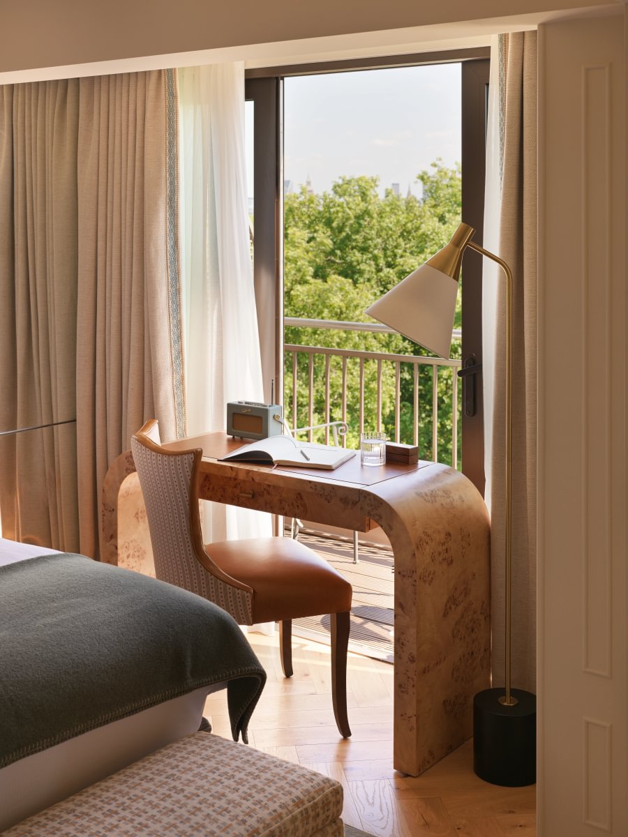 Sims Hilditch Interior Design Mayfair Hotel Apartment Desk Views