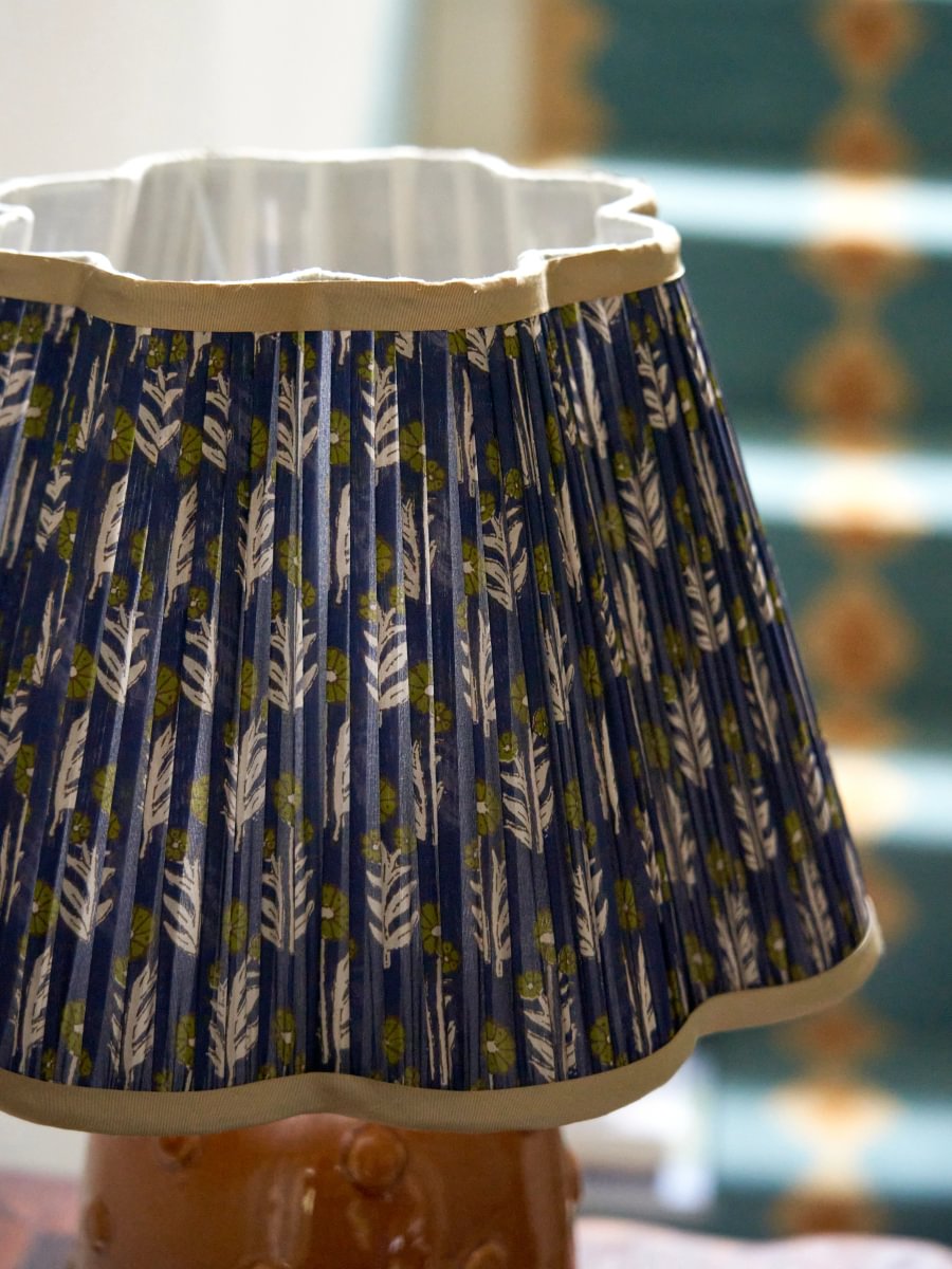 Sims Hilditch Interior Design Blue Patterned Lampshade