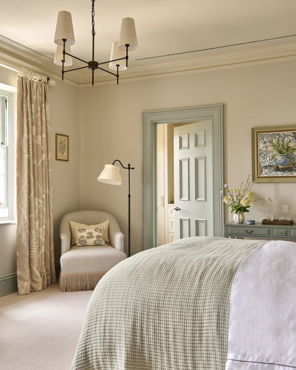 Sims Hilditch Interior Design Oxfordshire Country Home Bedroom Bed Throw