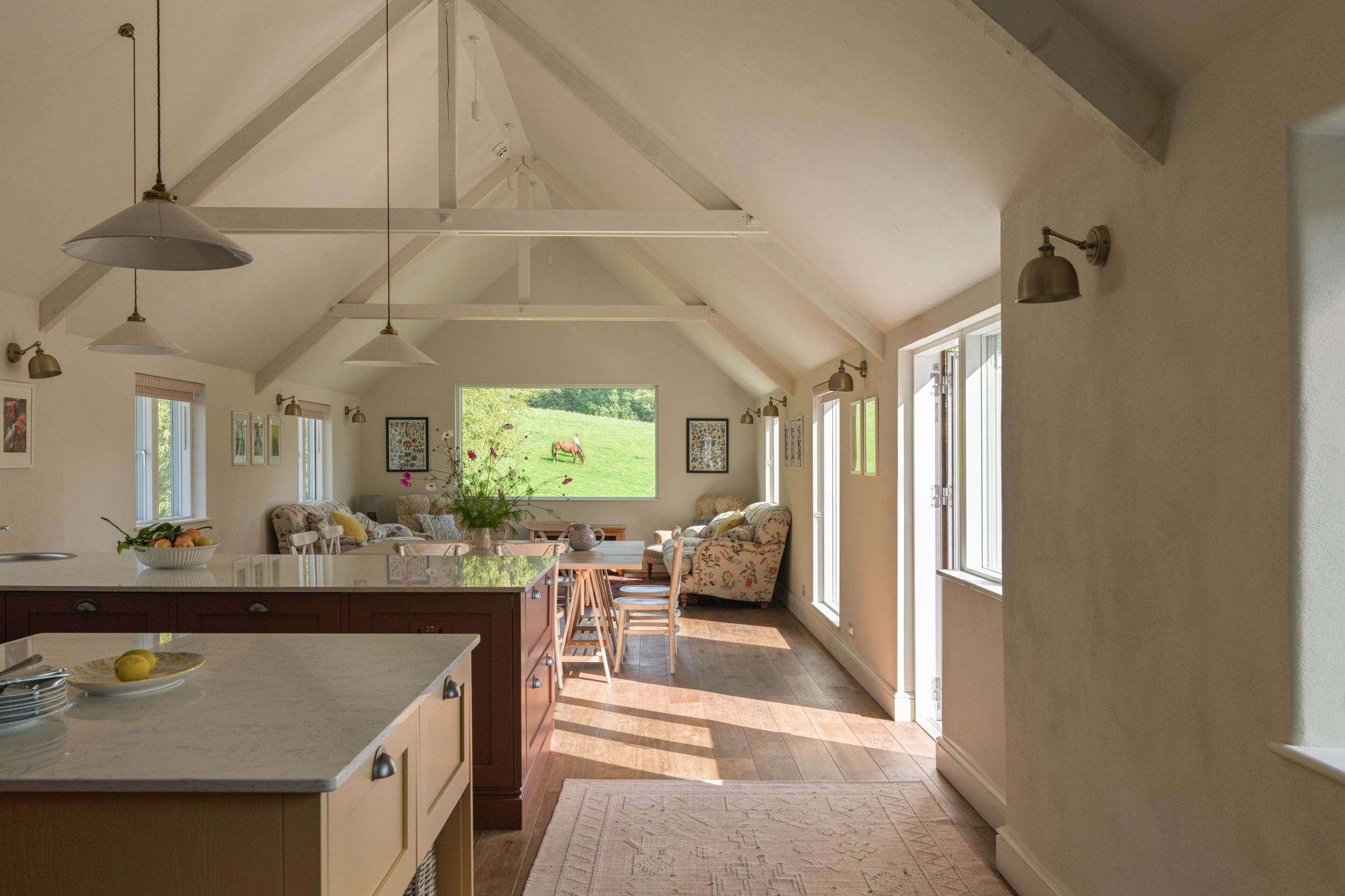 Sims Hilditch Interior Design John's Barn House Kitchen With Big Window
