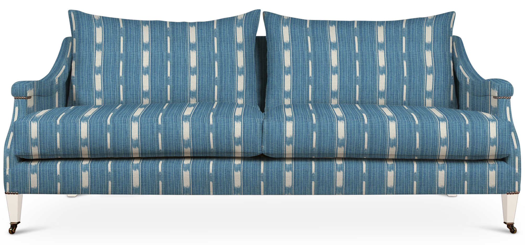 Emmasofa Ikat Stripe Gustavian Blue Fb Slipper Satin Tight Crop