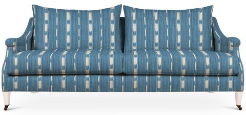 Emmasofa Ikat Stripe Gustavian Blue Fb Slipper Satin Tight Crop